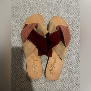 Free people suede leather sandals size 39